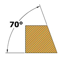 70 degree chamfer