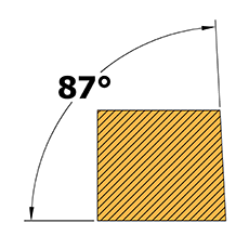 87 degree chamfer