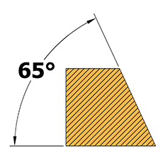 65 degree chamfer