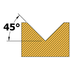 45 degree chamfer