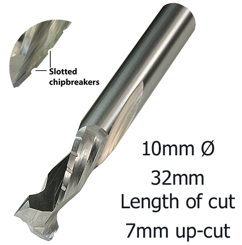 10mmØ COMPRESSION CB 2F x 32mm x 7mm up/cut x 10mm C