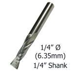 1/4Ø Upcut Spiral x 20mm x 1/4- 2 Flute  