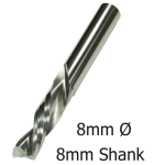 8mmØ Downcut Spiral x 22mm x 8mm- 2 Flute   