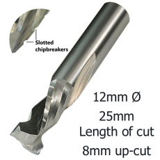 12mmØ COMPRESSION CB 2F x 25mm x 8mm up/cut x 12mm C   