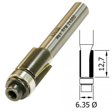 Trimmer 1/4 Ø x 12.7mm x 1/4 Shank TCT BB F