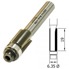 Trimmer 1/4 Ø x 19mm x 1/4 Shank TCT BB F