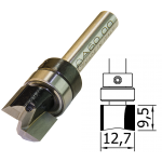 Trimmer 1/2 Ø x 9.5mm x 1/4 Shank TCT TB F
