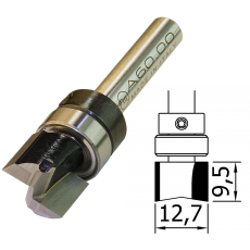 Trimmer 1/2 Ø x 9.5mm x 1/4 Shank TCT TB F