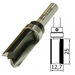 Trimmer 1/2 Ø x 25mm x 1/4 Shank TCT TB F