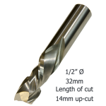 1/2 Ø COMPRESSION 2F x 32mm x 14mm up/cut x 1/2 M