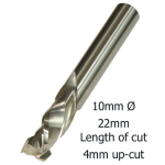 10mm Ø COMPRESSION 2F x 22mm x 4mm up/cut x 10mm O 