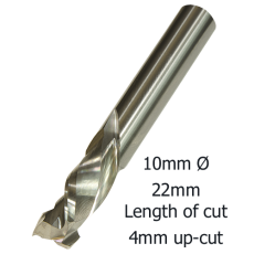 10mm Ø COMPRESSION 2F x 22mm x 4mm up/cut x 10mm O 
