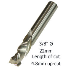 3/8 Ø COMPRESSION 2F x 22mm x 4.8mm up/cut x 3/8 M