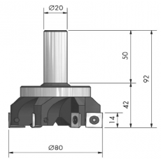 Skimmer 6 wing x 80mm x 20mm 
