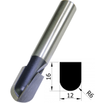 TCT 6MM RAD RADIUS X 1/4