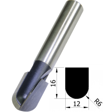 TCT 6MM RAD RADIUS X 1/4
