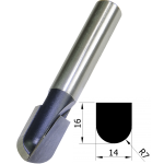 TCT 7MM RAD RADIUS X 1/4