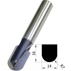 TCT 7MM RAD RADIUS X 1/4