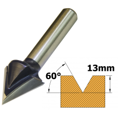 V Groover TCT 60° x 16mm x 1/4 Shank F