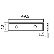 RT-5012-4:-  50 X 12 X 1.5 4 EDGE S/C REPLACEMENT TIP L50-4