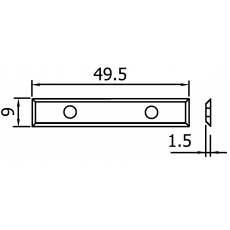 RT-509-4:-  49.5 X 9 X 1.5 4 EDGE S/C REPLACEMENT TIP L9L