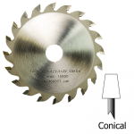 Conical Scorer 120Ø x 20 x 20T 3.2mm - 4.2mm