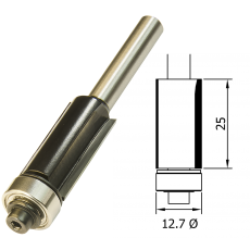 Trimmer 1/2 Ø x 25mm x 1/4 Shank TCT BB F